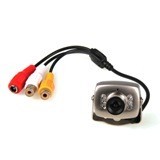 Видеокамера-муляж 001W (white) 1/4CMOS/PAL/цветная/3,6mm/420TVL /0,1lux/6ИК/аудио/внут/