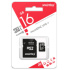 Карта памяти micro SD 16Gb SmartBuy class 10 UHS с адаптером