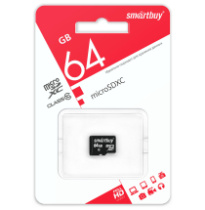 Карта памяти micro SD 64Gb SmartBuy class 10 без адаптера LE